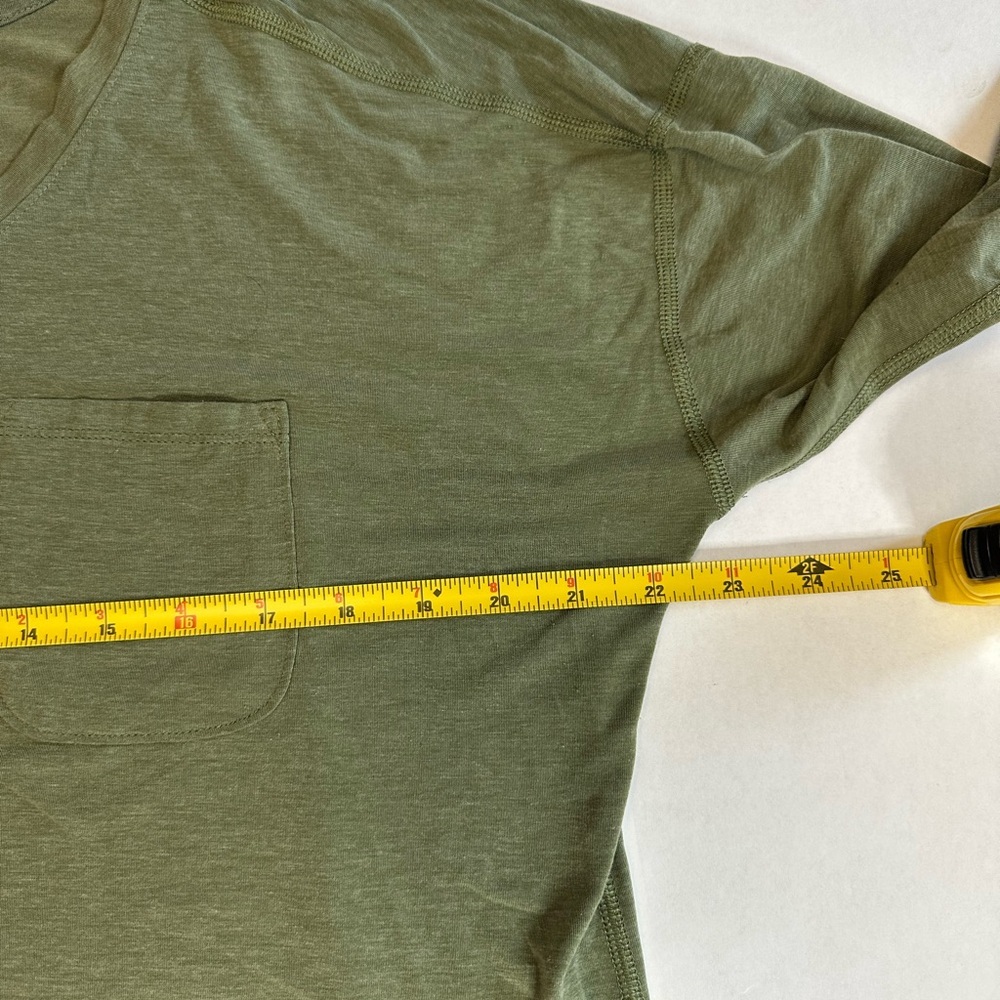 The North Face Jersey Stretch 3/4 Sleeve Drop Shoulder Top Olive Green Size L - Picture 7 of 8